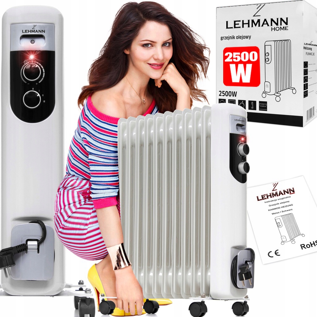 Lehmann 2500 W olejový radiátor, béžový